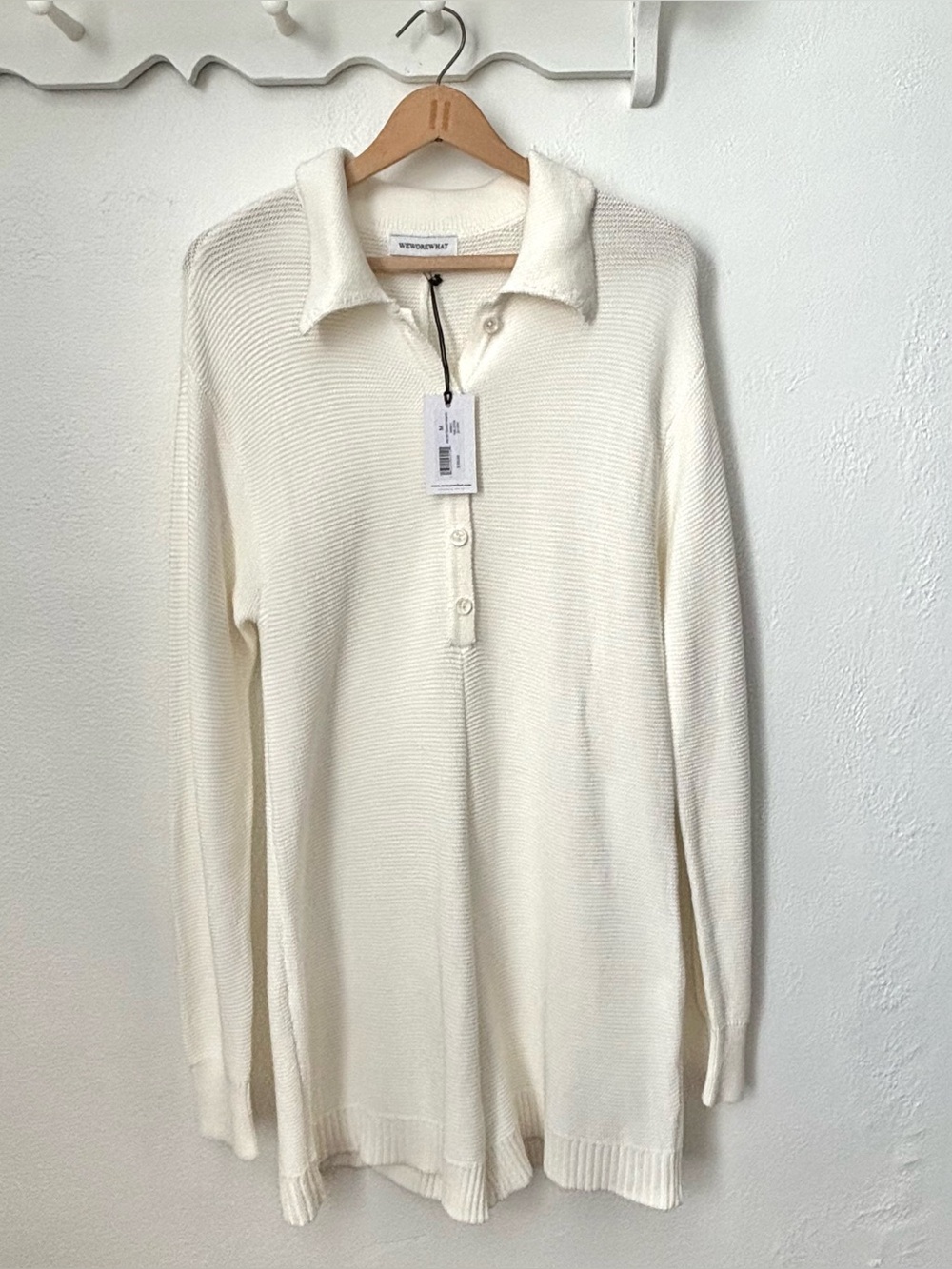 NWT WeWoreWhat White Knit Romper Cover Up Resort Beach Vacation